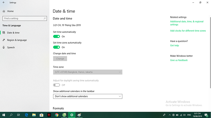 Cách chỉnh giờ trên Windows 10