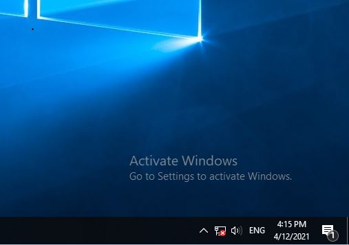 Máy tính xuất hiện dòng chữ Activate Windows