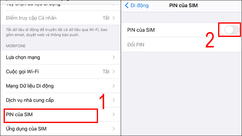 Hướng dẫn đặt mã PIN cho SIM iPhone