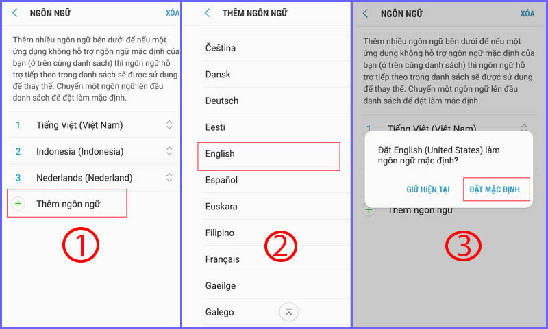 Cách thêm ngôn ngữ trên điện thoại samsung